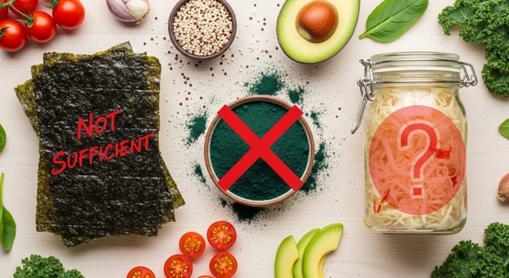 Pflanzliche B12-Quellen wie Spirulina und Nori-Algen – warum sie nicht ausreichen